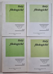 Listy filologické (konvolut 4 svazků ) - Vol. 119 (1996) č. 1-4 /Vol. 121 (1998) č. 1-2 / Vol. 120 (1997) č. 1-2 / Vol. 120 (1997) č. 3-4 