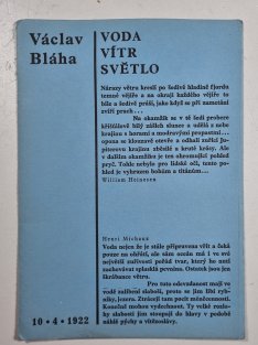 Voda, vítr, světlo - Václav Bláha