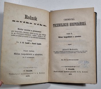 Rolník nového věku - Chemická technologie hospodářská I.-III. 