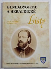 Genealogické a heraldické listy 3/2016 - ročník XXXVI.