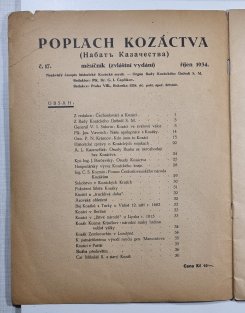 Poplach kozáctva č. 17, zvláštní vydání k XX. výročí světové války, Říjen 1934