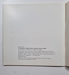 In Margine uměleckého odkazu Jana Kotěry