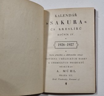Kalendář Sakura čs. kreslířů 1926-1927, ročník IV.