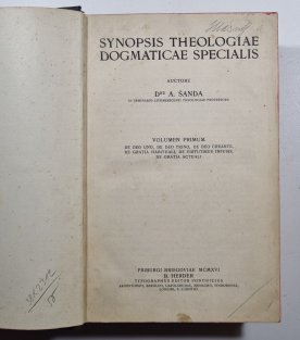 Synopsis theologieae dogmaticae specialis I.+II.