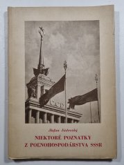 Niektoré poznatky z polnohospodárstva SSSR - 