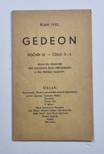 GEDEON č. 3-4/1932, ročník III.