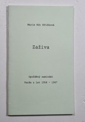 Zaživa - Opožděný samizdat - Verše z let 1954-1967
