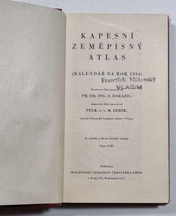 Zeměpisný atlas čsl. červeného kříže - kalendář na rok 1934