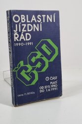 Oblastní jízdní řád ČSD 1990-1991 1. část - 