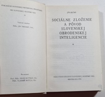 Sociálne zloženie a povod slovenskej obrodenskej inteligencie