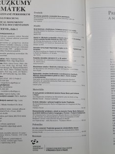 Průzkumy památek I/2020, ročník XXVII