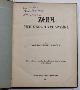 Žena - její úkol a vychování