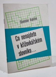 Co nenajdete v křížovkářském slovníku