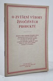 O zvýšení výroby živočišných produktů