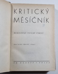 Kritický měsíčník ročník 3/1940 