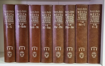 Města a městečka v Čechách, na Moravě a ve Slezsku 1. - 8. díl (KOMPLETp