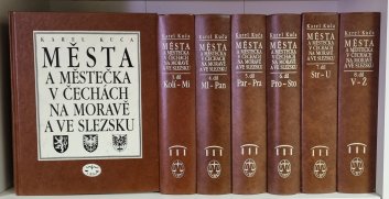 Města a městečka v Čechách, na Moravě a ve Slezsku 1. - 8. díl (KOMPLETp