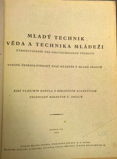 Mladý technik ročník VII. - věda a technika mládeži 1953