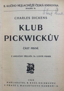Klub Pickwickův 1-3