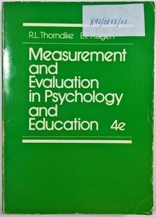 Measurement and Evalution in Psychology and Education 4ed.