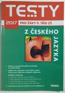 Testy 2017 z českého jazyka pro žáky  9. tříd
