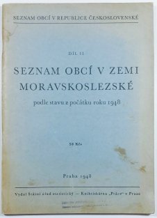 Seznam obcí v republice Československé II. - Seznam obcí v zemi České podle stavu z počátku roku 1948