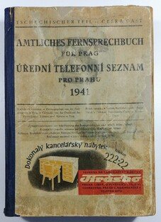 Úřední telefonní seznam pro Prahu / Amtliches Fernsprechbuch für Prag 1941