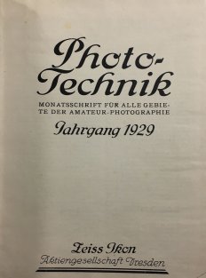 Photo-Technik 1-12 Jahrgang 1929
