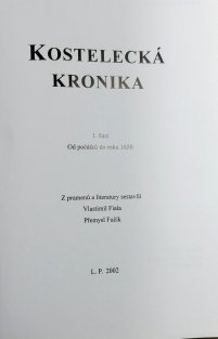 Kostelecká kronika 1 - Od počátků do roku 1850