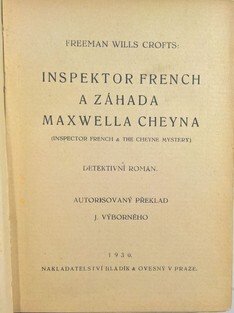 Inspektor French a záhada Maxwella Cheynea