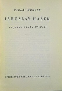 Jaroslav Hašek - zajatec číslo 294217