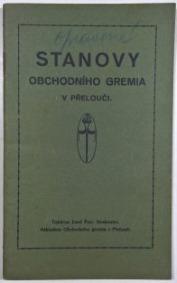 Stanovy obchodního gremia v Přelouči