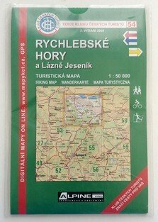 mapa - KČT 54 - Rychlebské Hory a Lázně Jeseník
