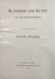 Klassiker der Kunst in Gesamtausgaben XV. - Hans Thoma