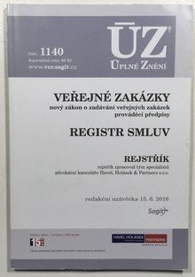 ÚZ 1140 - Veřejné zakázky, registr smluv