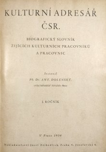 Kulturní adresář ČSR I. ročník