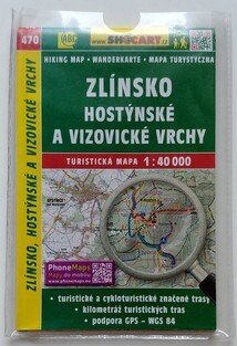 mapa - 470 - Zlínsko, Hostýnské a Vizovické vrchy