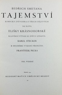 Tajemství - komická zpěvohra o třech dějstvích