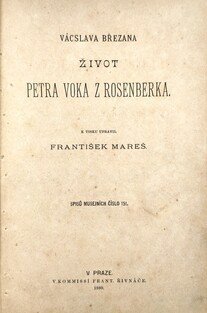 Život Petra Voka z Rosenberka