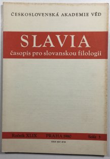 Slavia časopis pro slovanskou filologii  1980 sešit 3
