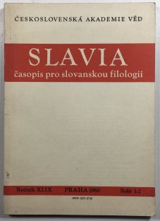Slavia časopis pro slovanskou filologii  1980 sešit 1-2
