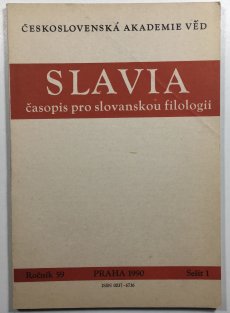 Slavia časopis pro slovanskou filologii  1990 sešit 1