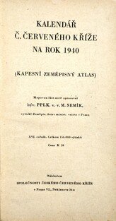 Kalendář Č. červeného kříže na rok 1940