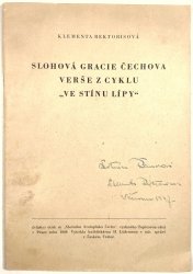 Slohová gracie Čechova verše z cyklu 