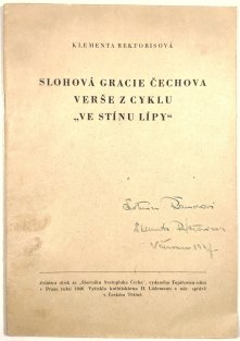 Slohová gracie Čechova verše z cyklu 