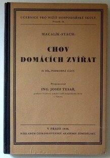 Chov domácích zvířat - II. díl, podrobná část