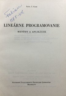 Linearne programovanie (slovensky)