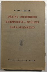 Dějiny soudobého písemnictví a myšlení francouzského - 