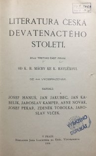 Literatura česká devatenáctého století  III. díl / část 1.
