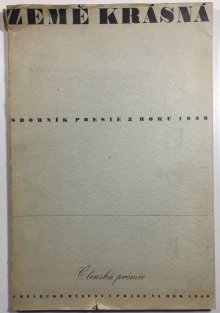 Země krásná - sborník poesie z roku 1939